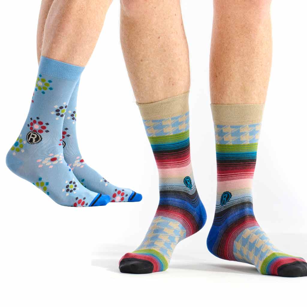 Dub & Drino - Wholesale Socks - Men's - Mix Max 2 Pairs Sky Blue Socks