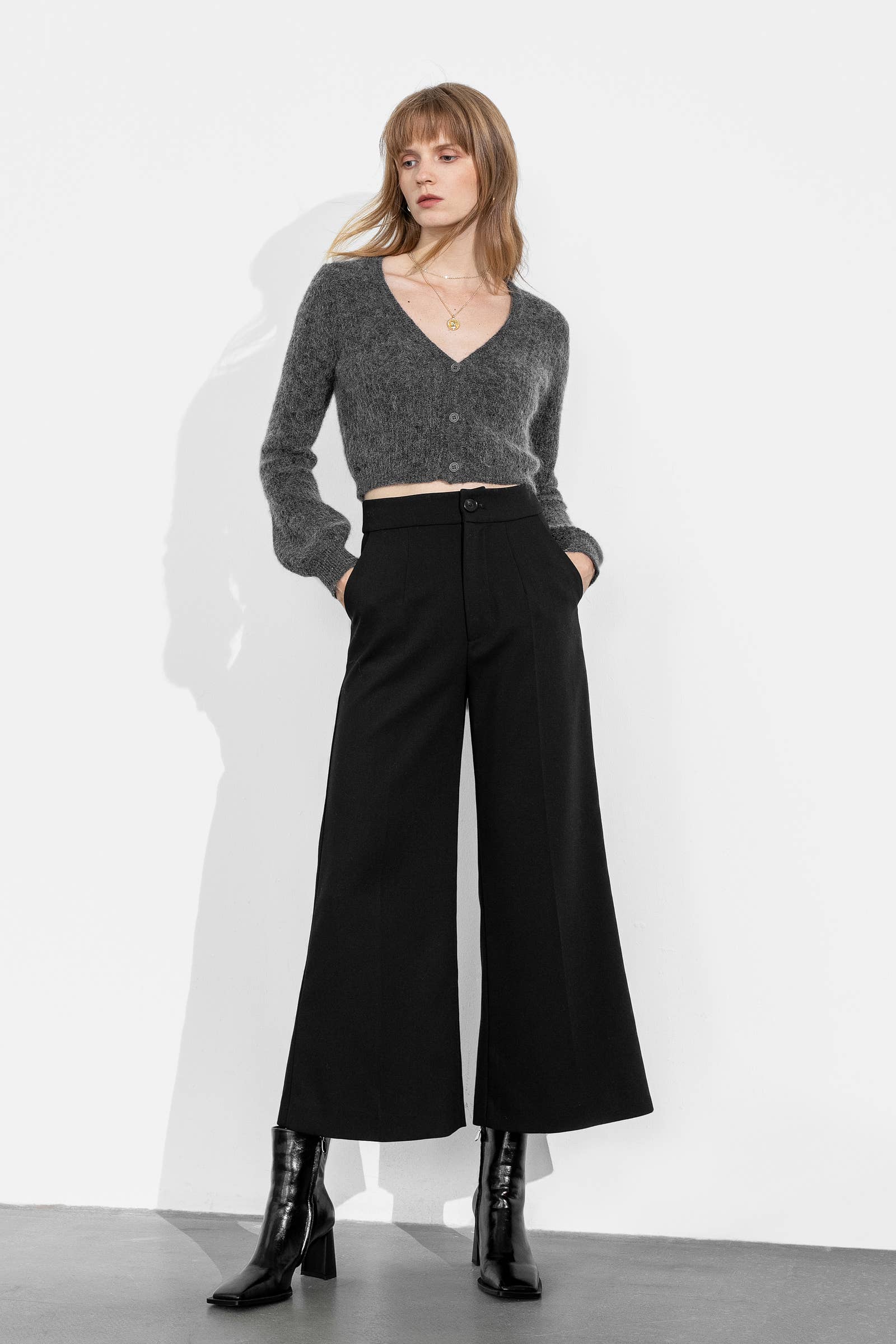 J.ING - Wholesale Pants - Women's - Business Black Flared Slacks0