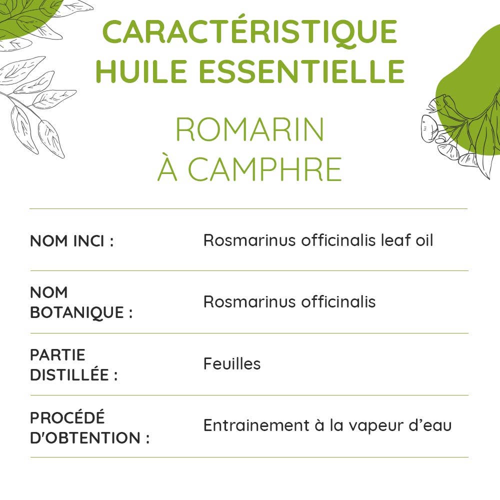 Propos'Nature – wholesale Essential oil – Organic Camphor Rosemary Essential Oil 10ml5