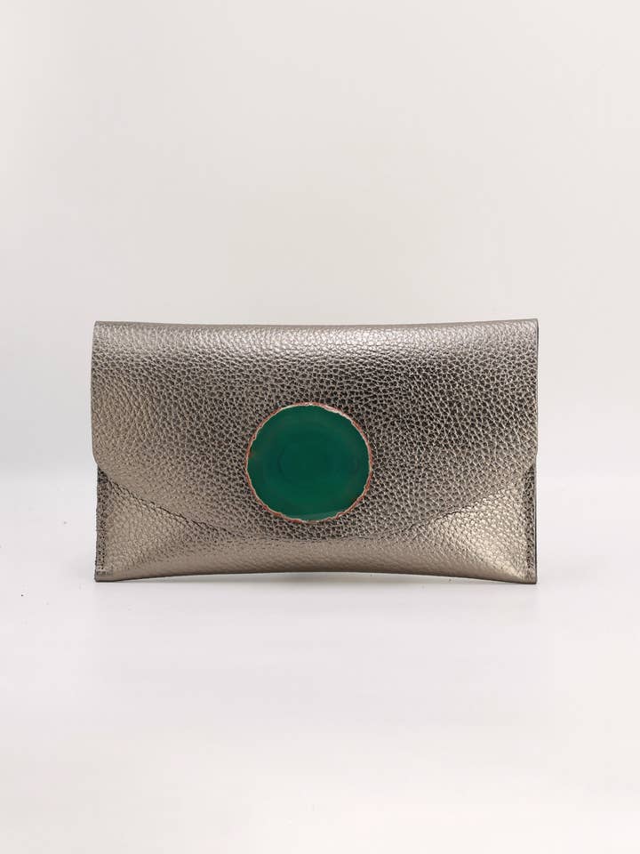 Sac à main Midi Bronze Agate Verte pour la vente par Ecue