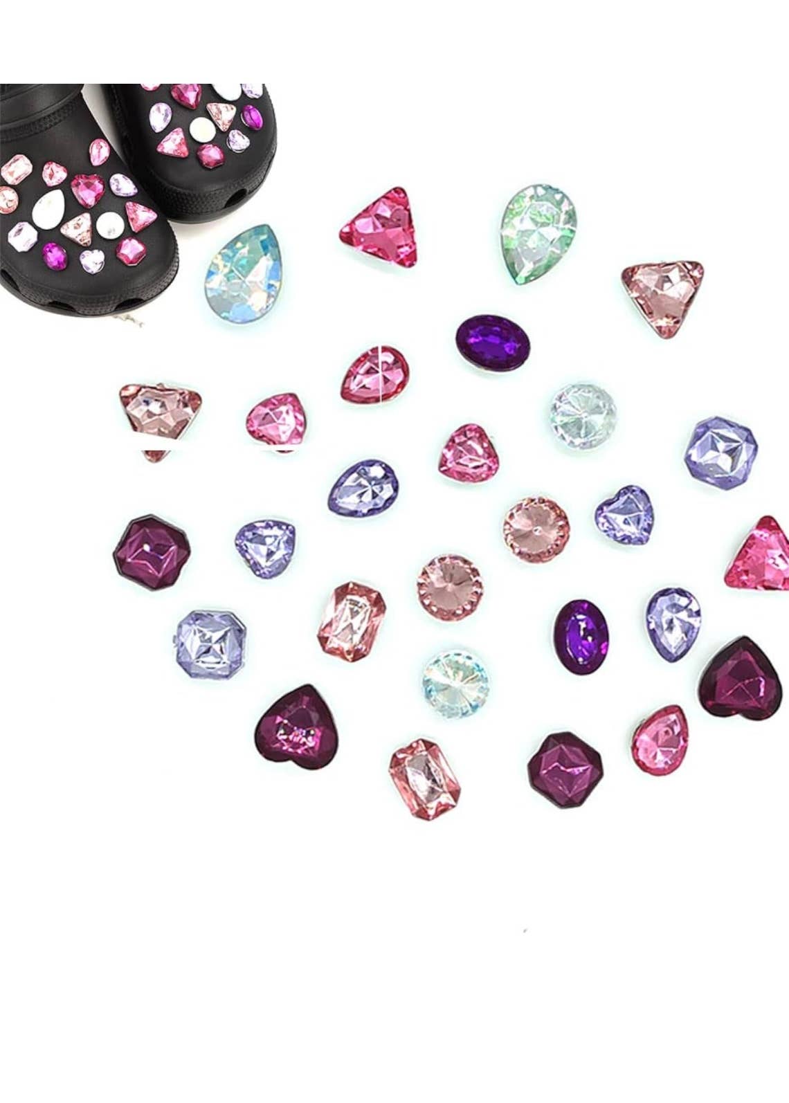 SugarQuoteMeNot LLC - Wholesale Shoe Accessories - 4 Gem Shoe Charms1