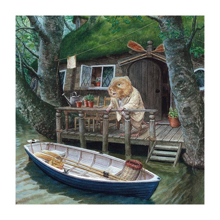 Notes & Queries, Inc. - Wholesale Everyday Greeting Card - BLANK GREETING CARD WIND IN THE WILLOWS RATTY'S HOUSE M&G