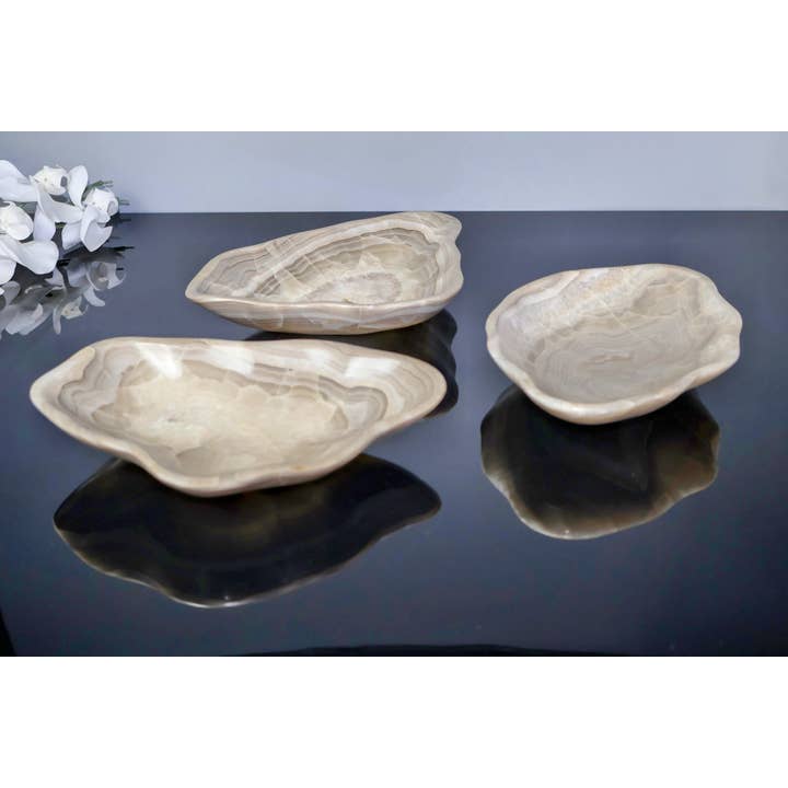 OnyxBowl - Wholesale Jewelry Dish - Adorable Handcrafted Onyx Stone Trays for Jewelry