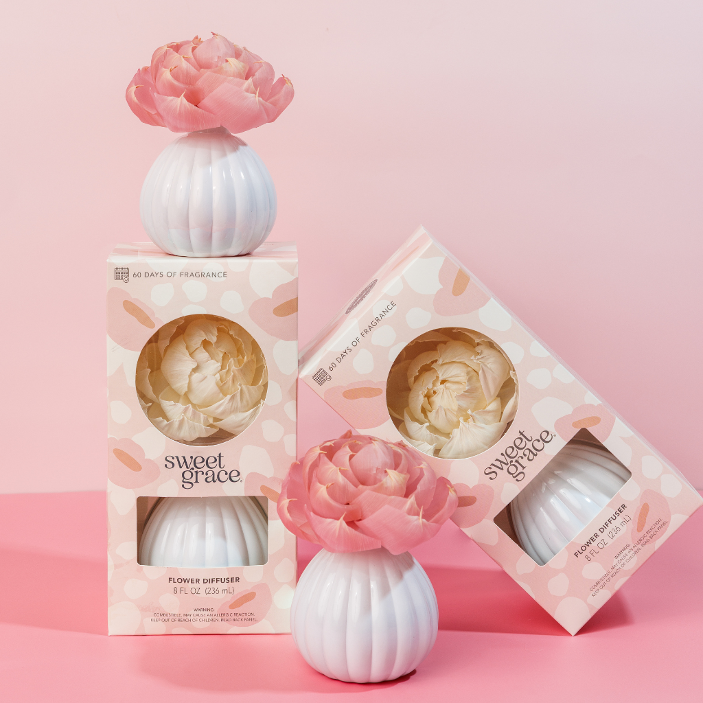 Bridgewater Candle Company - Wholesale Reed Diffuser - Sweet Grace Flower Diffuser | Spring Gift, Mother's Day Gift1