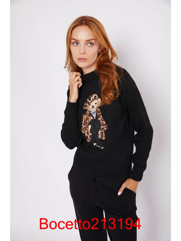 Bocetto - Wholesale Knitted jumper – Women′s - Teddy Bear Jersey