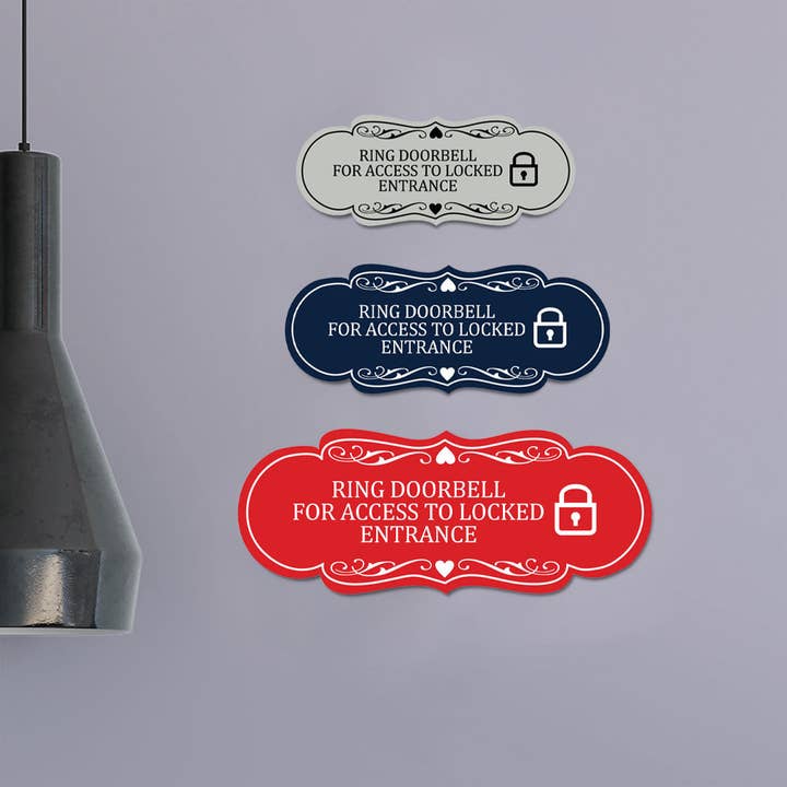 All Quality - Vente Pancarte - Panneau ByLITA Designer Ring Doorbell pour accès à l'entrée verrouillée mur ou porte3