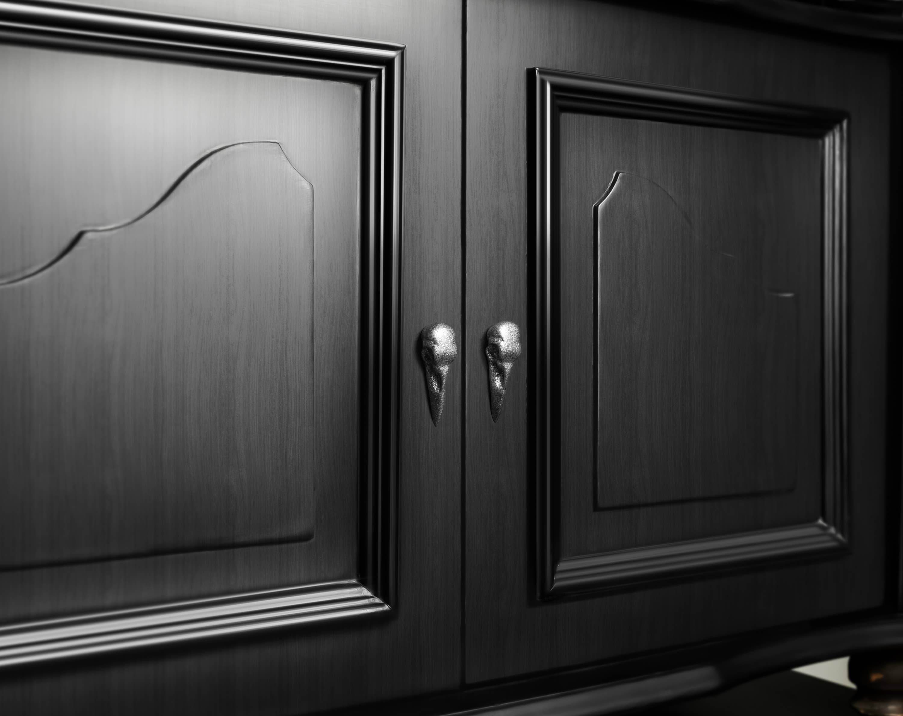 G7T6 – Engroshandel Knap/træk – Raven Skull skabs- og skuffegreb, moderne design5