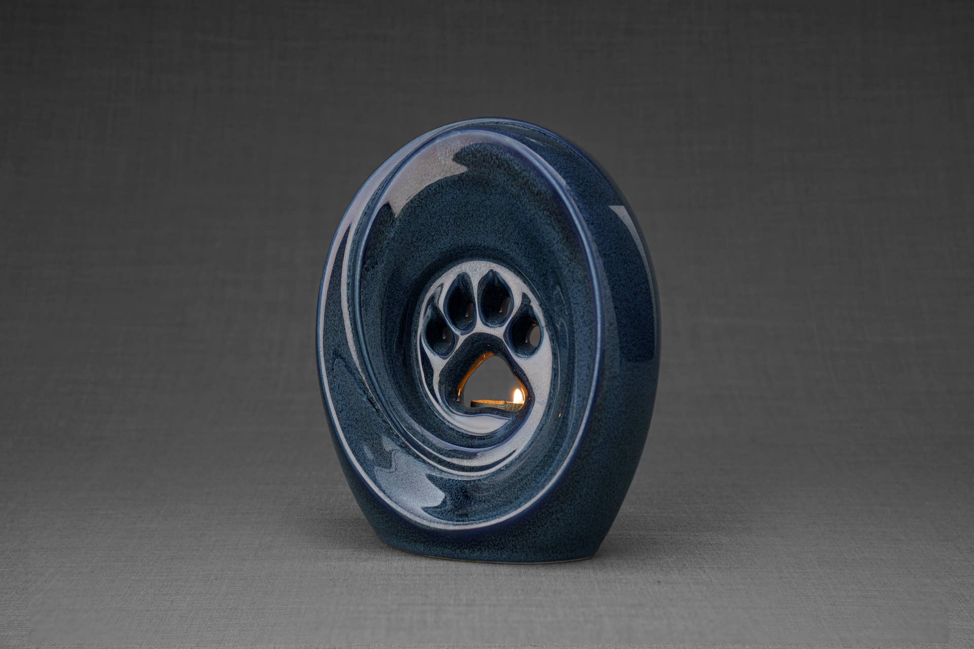Pulvis Art Urns - Wholesale Pet Urn/Keepsake Box - Paw Pet Urn - Blue Melange | Ceramic2