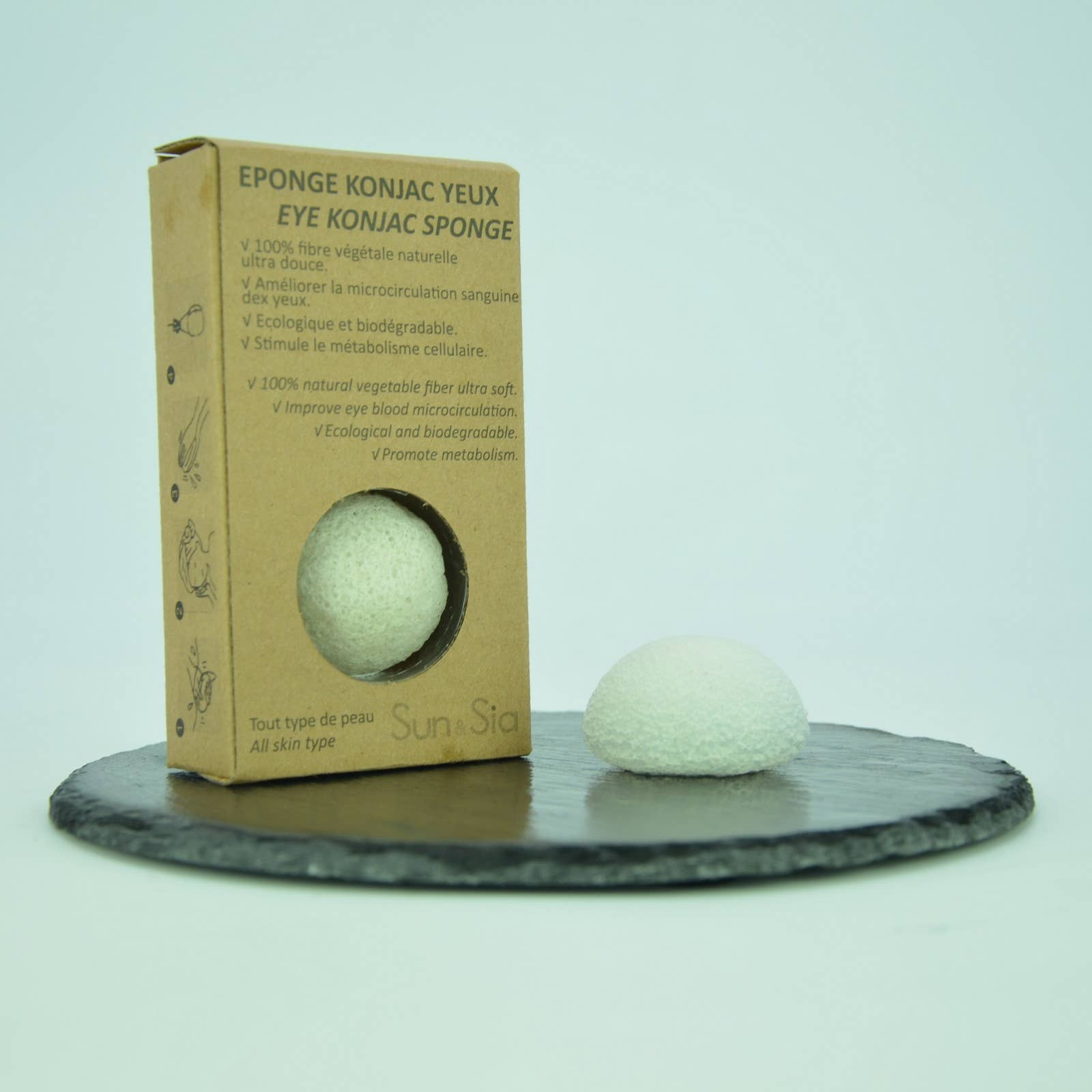 Zen'Arôme - Wholesale Facial Cleanser - Konjac Sponge for the Face - 100% Natural - In Box3