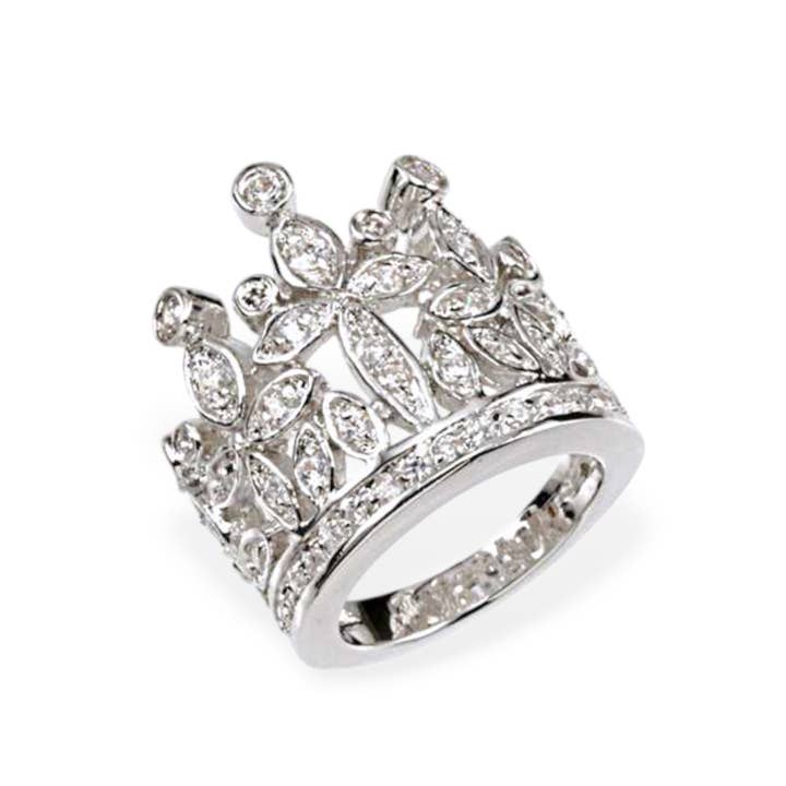 CZ Crown Ring for wholesale by Rope & Spurs