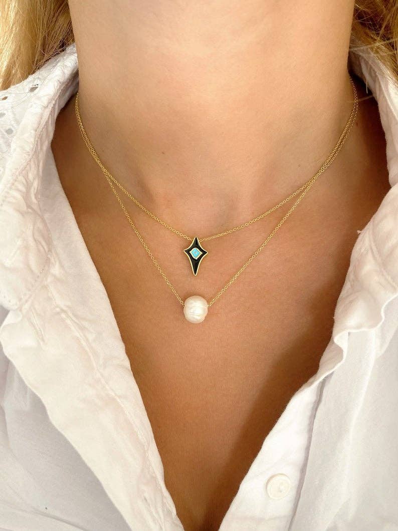 Christina Christi - Wholesale Pendant/Charm Necklace - Cross Evil Eye Necklace - Freshwater Pearl Necklace5