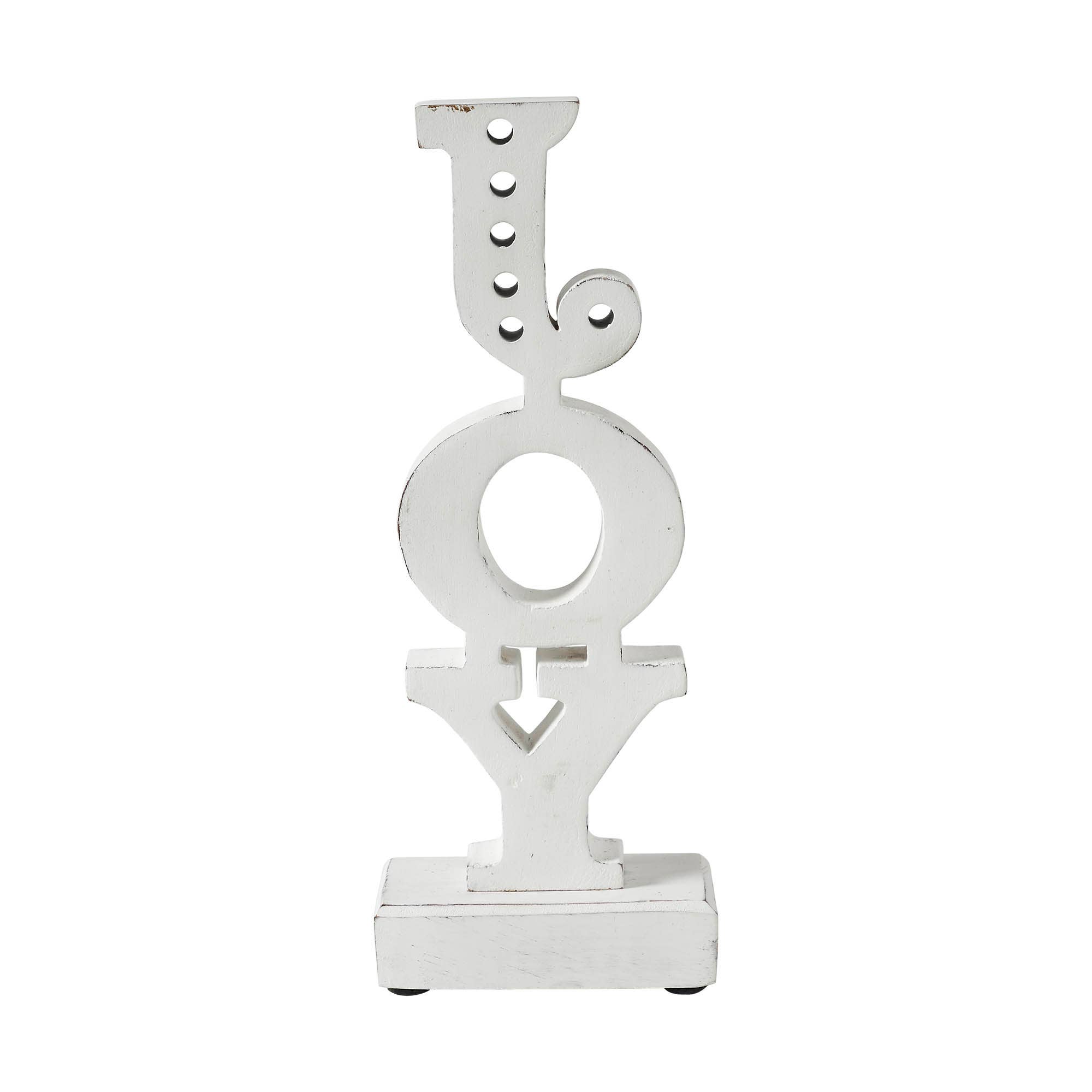 VHC Brands - Wholesale Decorative Tabletop Object - JOY Carved Letter Wooden Sign 10.25x4x22