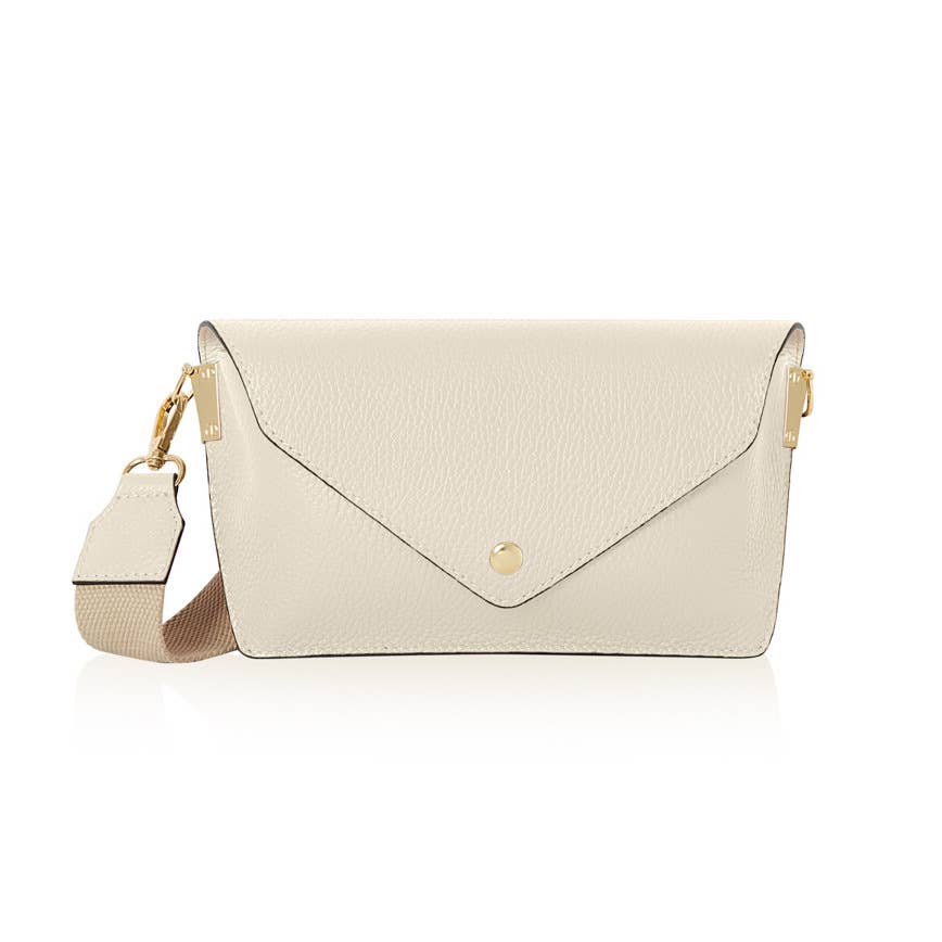 MONTTE DI JINNE - Vente Sac à bandoulière – femme - Sac bandoulière en cuir italien élégant avec sangle en toile9
