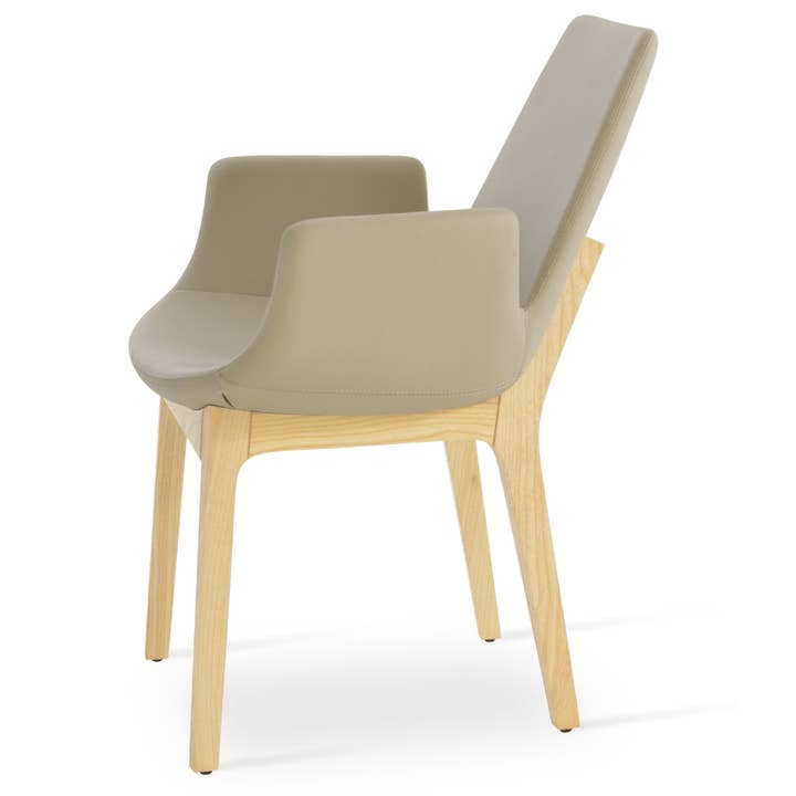 Your Bar Stools - Wholesale Chair - Leather Dining Chairs Eiffel Arm Cream