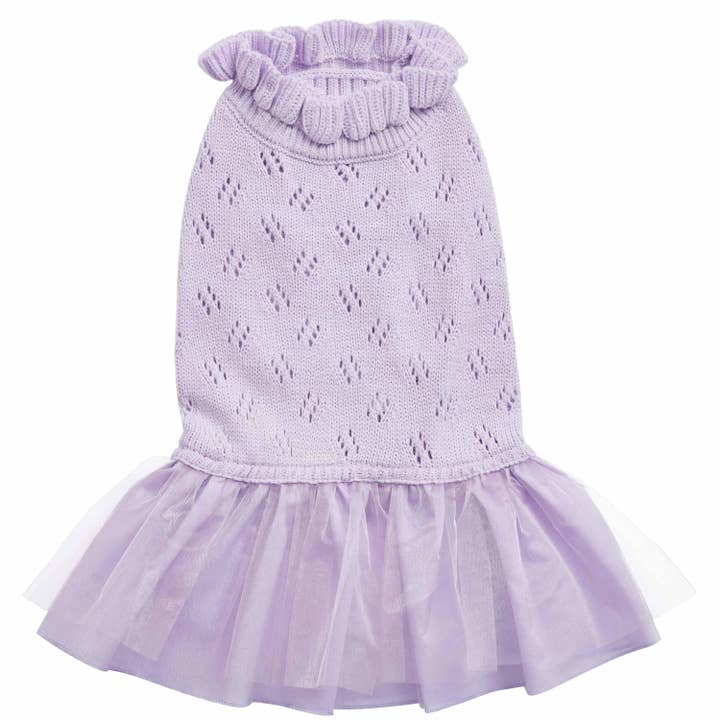 Blueberry Pet - Wholesale Pet Sweater - Dog - My Cutie Princess Ruffle Collar Dog Sweater Dress1