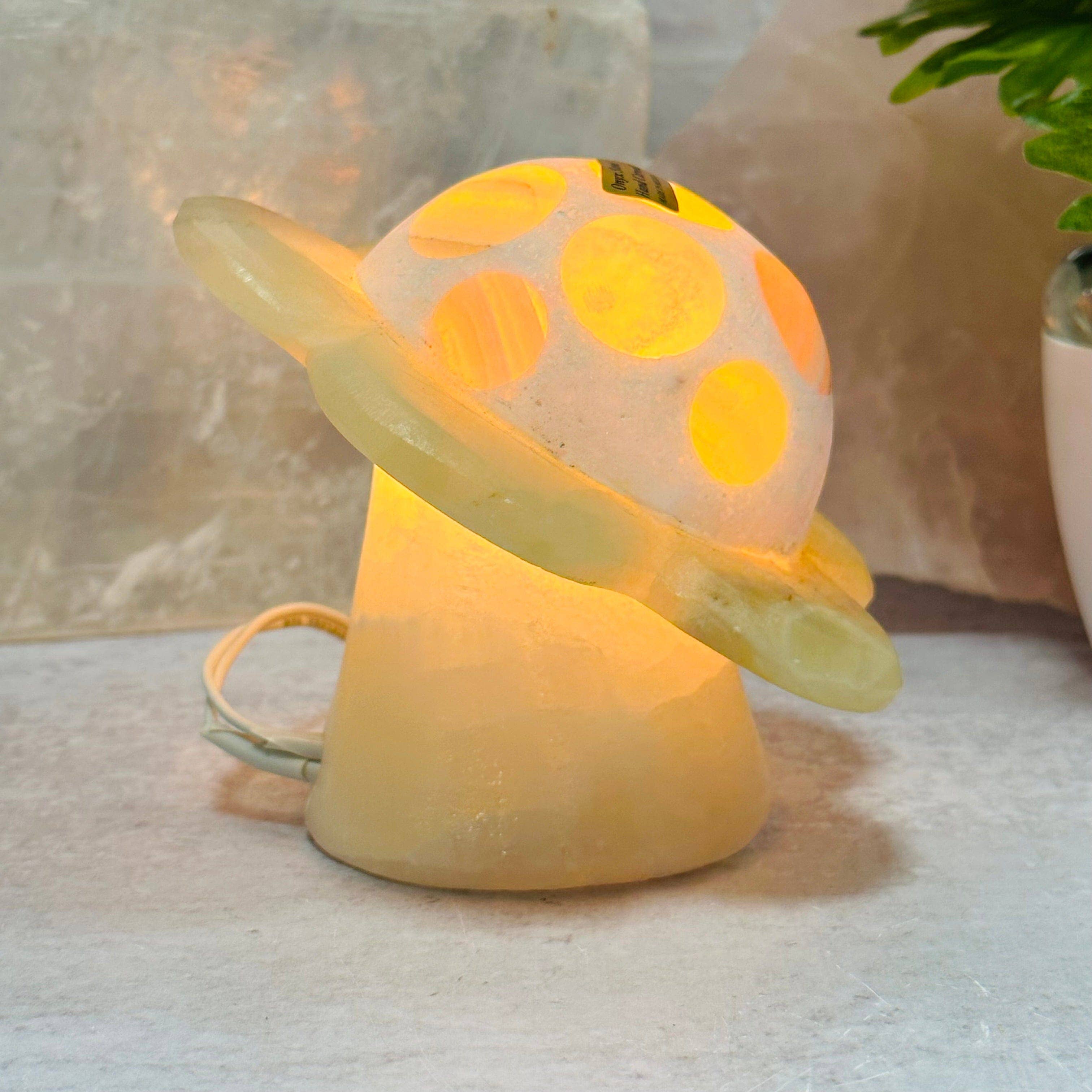 Rock Paradise - Wholesale Accent/Desk Lamp - Crystal Mexican Onyx Flower Lamp3