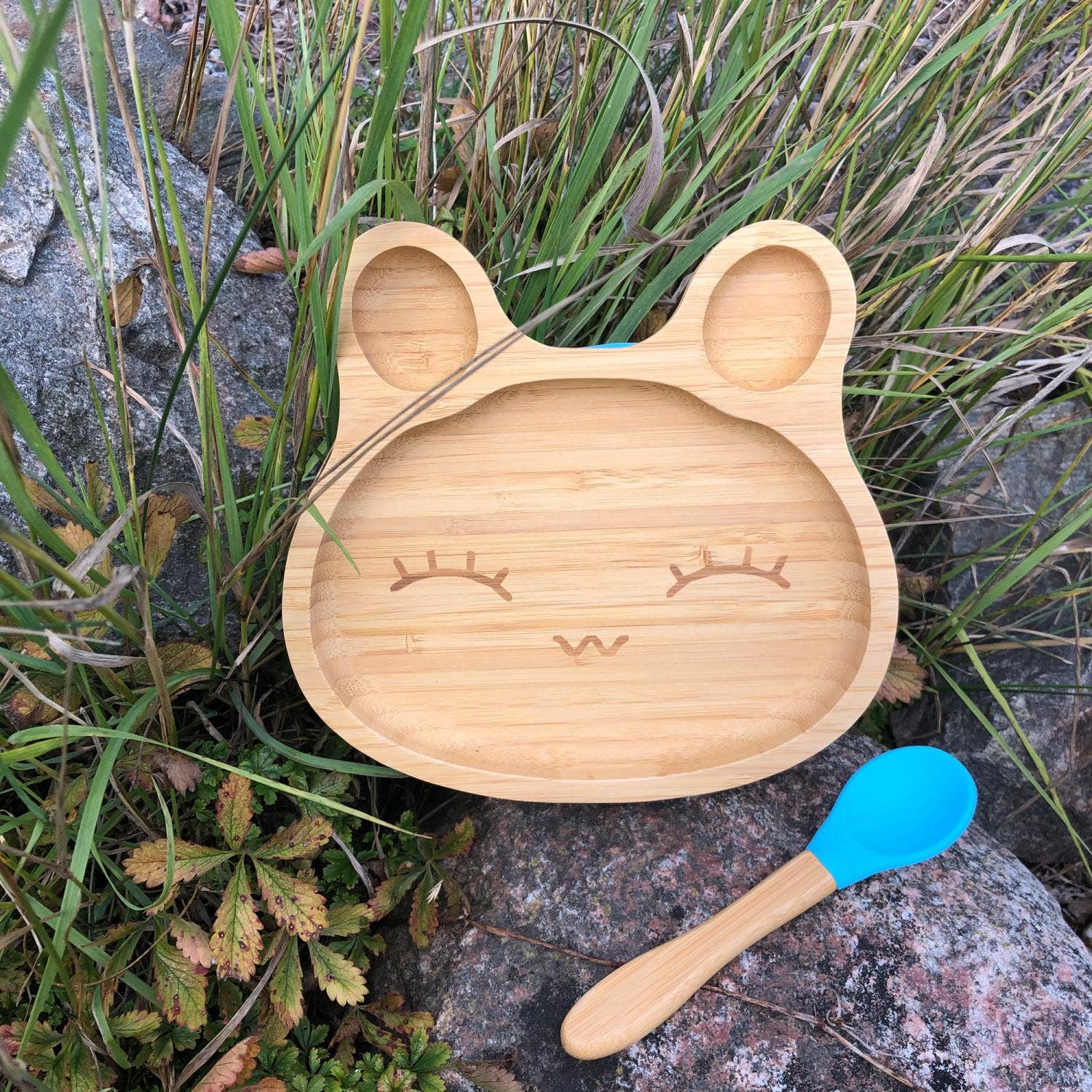 Summerville organic - Wholesale Dinnerware Set - Kids & Baby - Kids Bamboo Tableware Rabbit Blue3