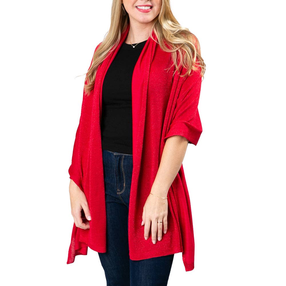 Top It Off - Wholesale Wrap - Women's - Ari Bamboo Metallic Shimmer Shawl - Year Round Chic0