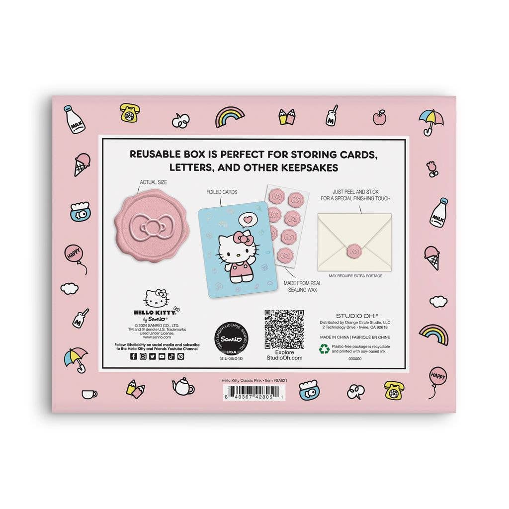 Studio Oh! - Wholesale Stationery/Notecard Set - Hello Kitty Classic Pink Studio Note Cards3