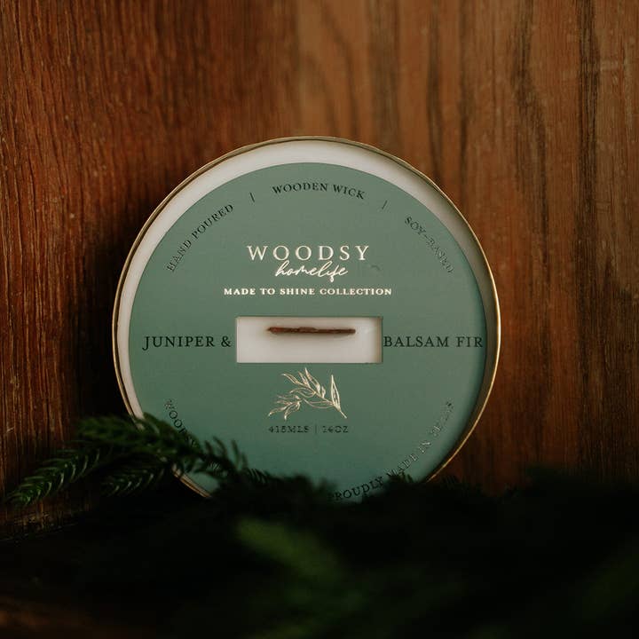 Woodsy Homelife - Vente Bougie en bocal - Collection de bols en laiton pour l'hiver et les fêtes - 14 oz /Soy/Woodwick1