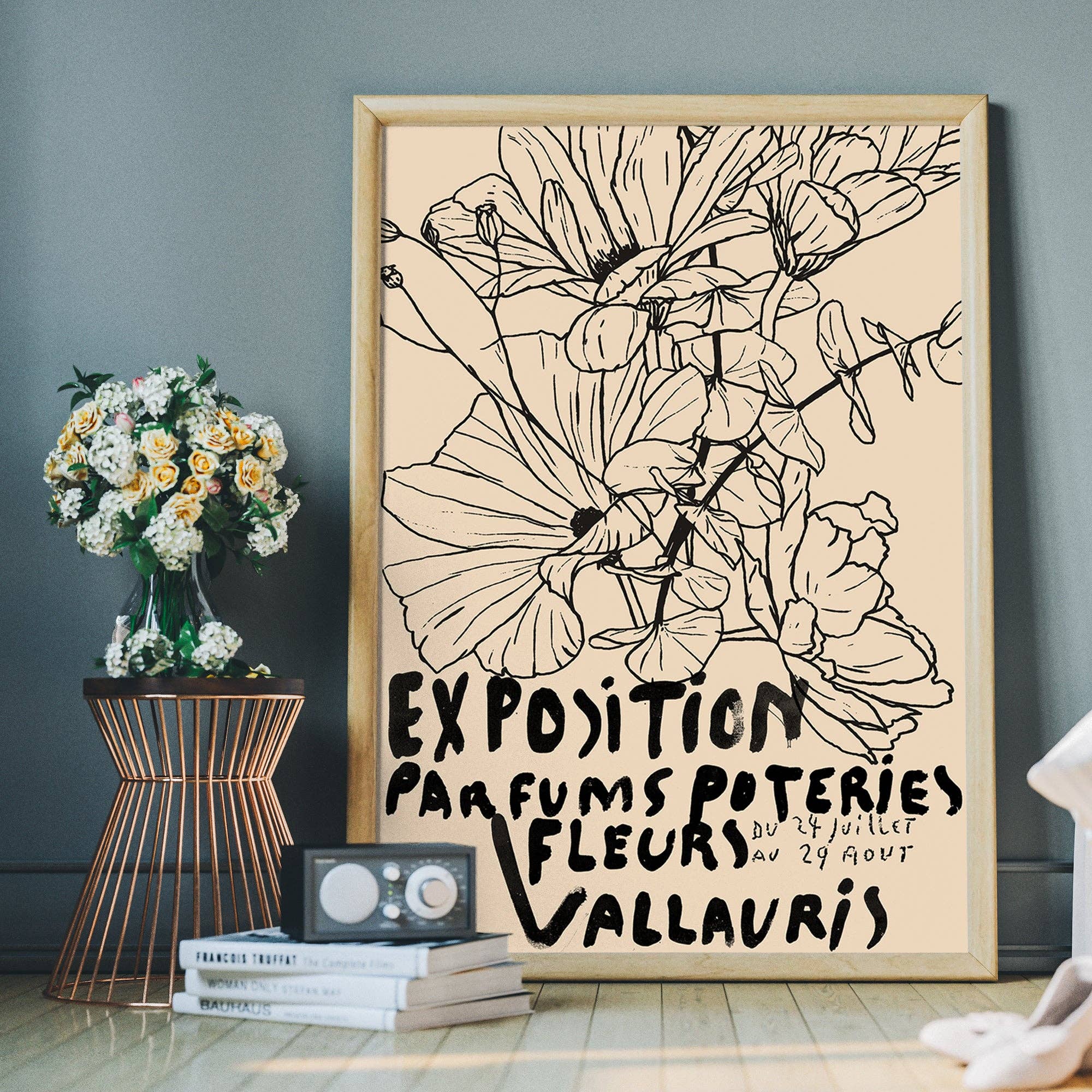 Ink & Drop - Wholesale Art Print - Van Gogh Exposition Floral Line Art Print3