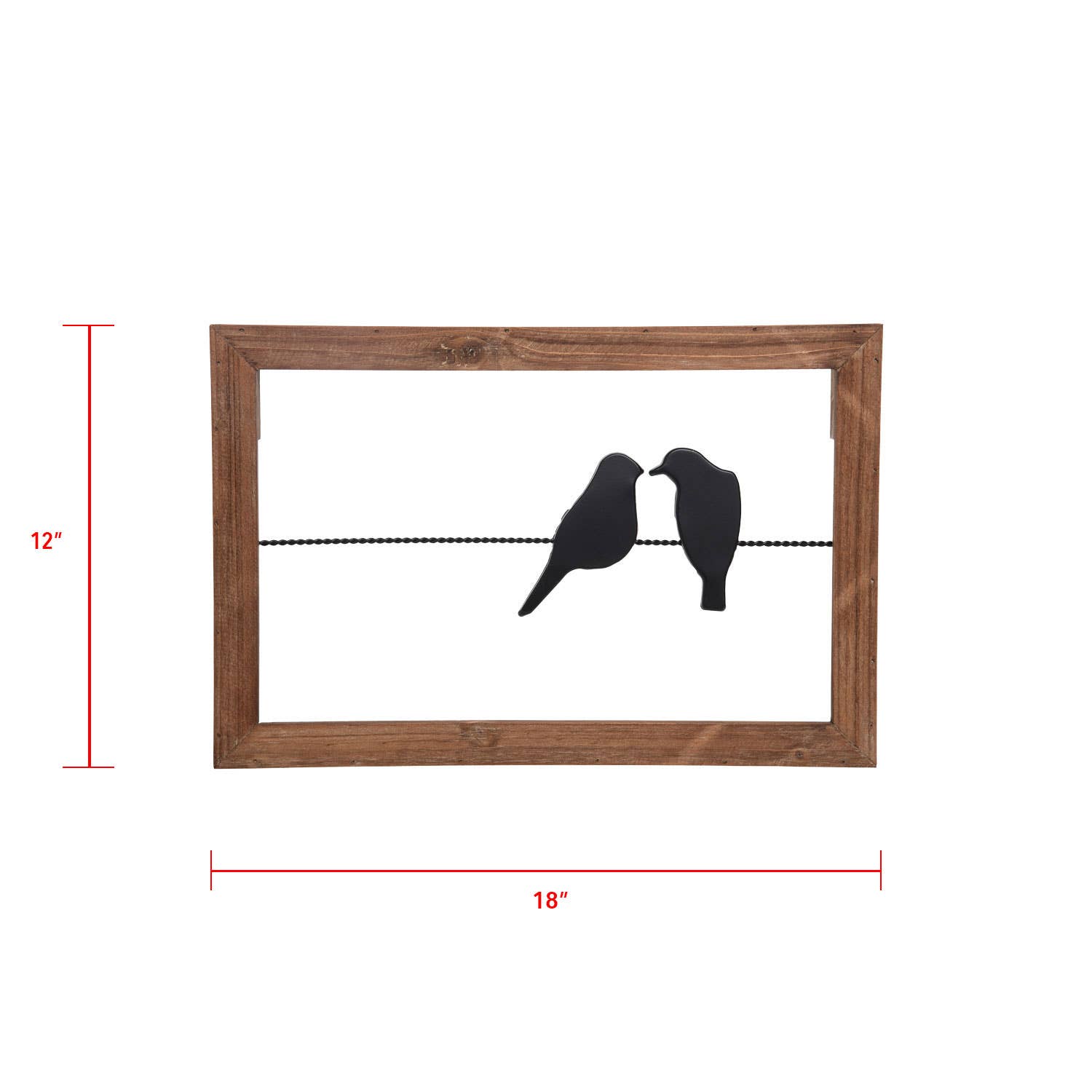 Foreside Home & Garden - Wholesale Wall Accent - Rustic Birds On A Wire Wood and Metal Wall Decor Black Brown4