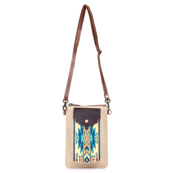 Canvas & Leather Women's Small & Cross Body - Dun/Moonstone for wholesale by Sixtease Bags USA