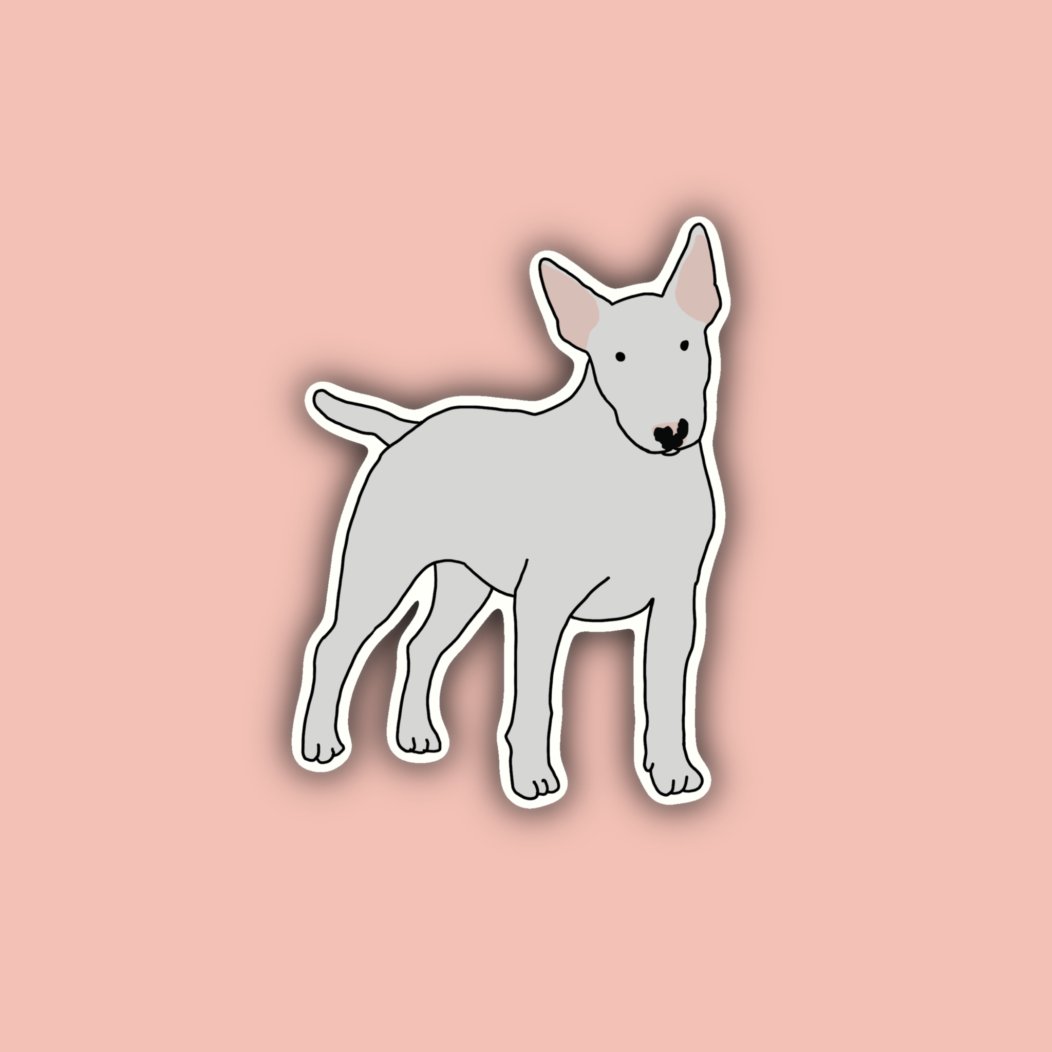 Delmarva Stickers - Wholesale Sticker - Bull Terrier - 3" Waterproof Sticker0