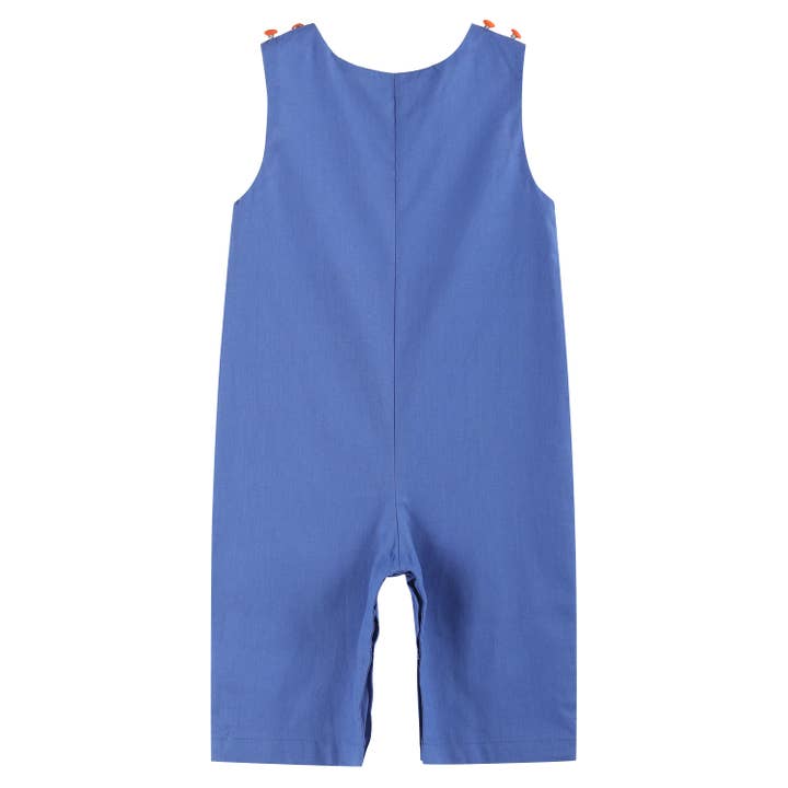 Lil Cactus - Wholesale Overalls - Kids - Blue Pumpkin Sunflower Smocked Overalls1
