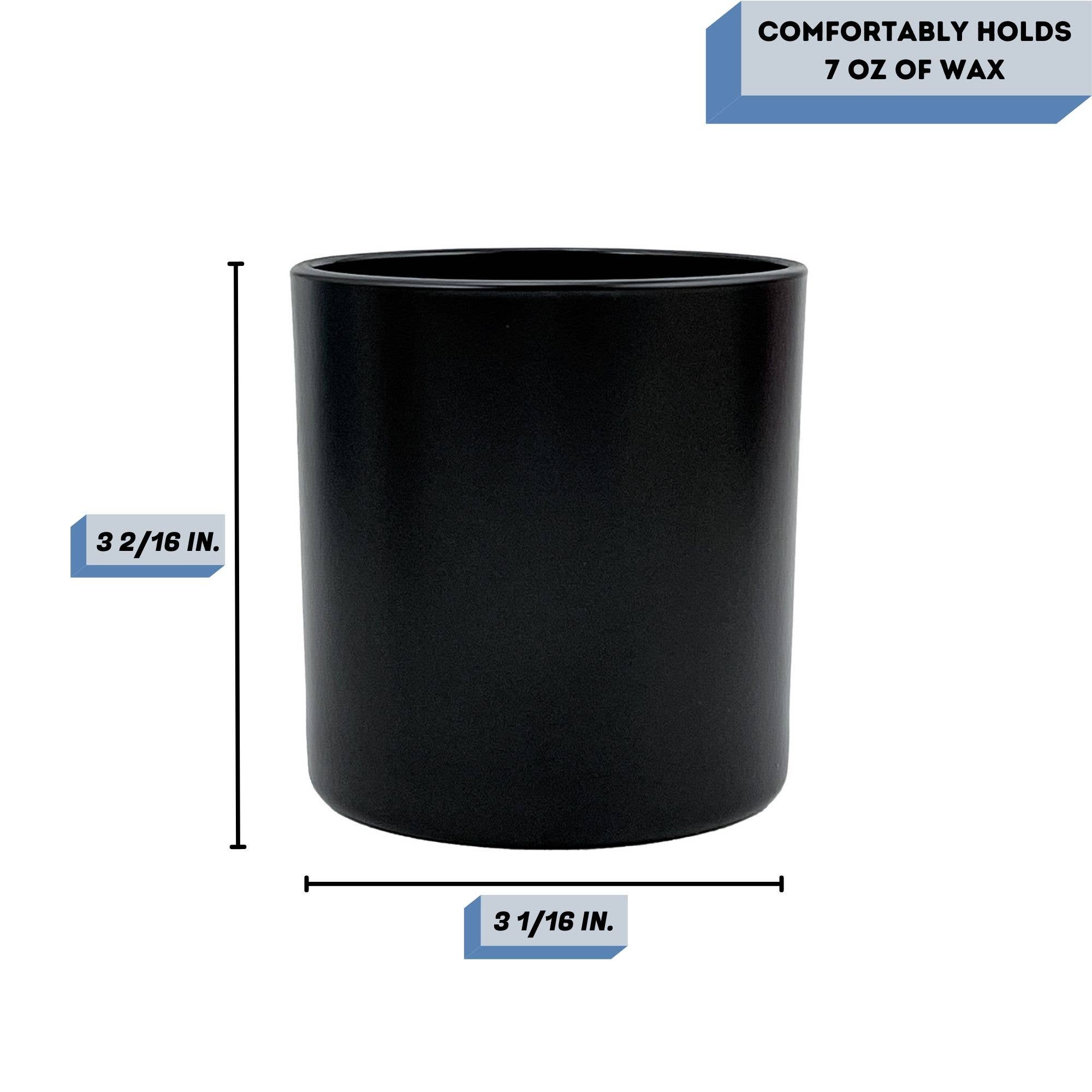 General Wax - Candle Making Supplies - Wholesale Candle Holder - 9.5 oz Monticiano Matte Black Candle Making Jar1