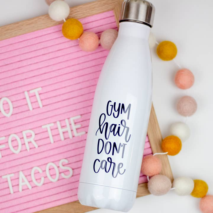 Gym Hair Don't Care Water Bottle for wholesale by Blush and Bold Collective