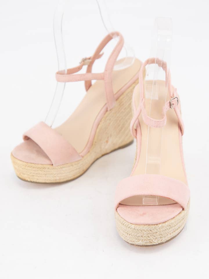 BLUSH ROCIO-1 PINK CHUNKY PLATFORM ESPADRILLES WEDGE for wholesale on Faire1
