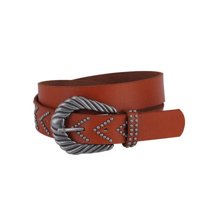 Most Wanted USA - Wholesale Belt - Women's - Embellished Studded Leather Belt