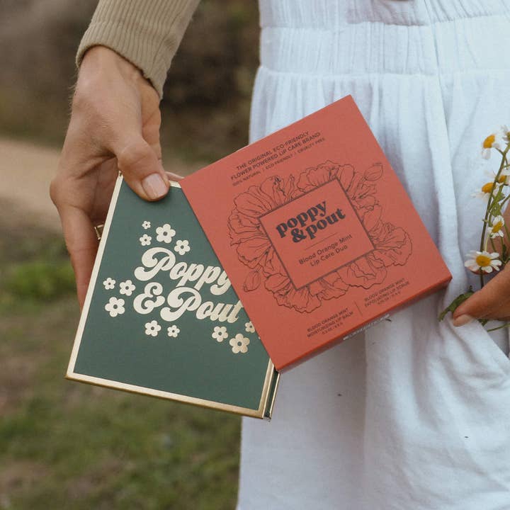 Poppy & Pout - Wholesale Lip Balm Set - Lip Care Duo, Blood Orange Mint3