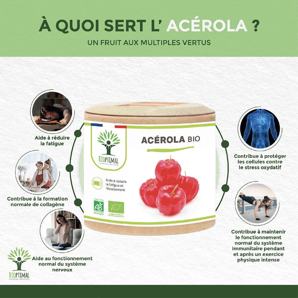 Bioptimal - Wholesale Oral Supplement/Vitamin - Organic acerola - Dietary supplement - Made - in capsules2