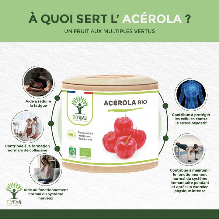 Bioptimal - Wholesale Oral Supplement/Vitamin - Organic acerola - Dietary supplement - Made - in capsules2