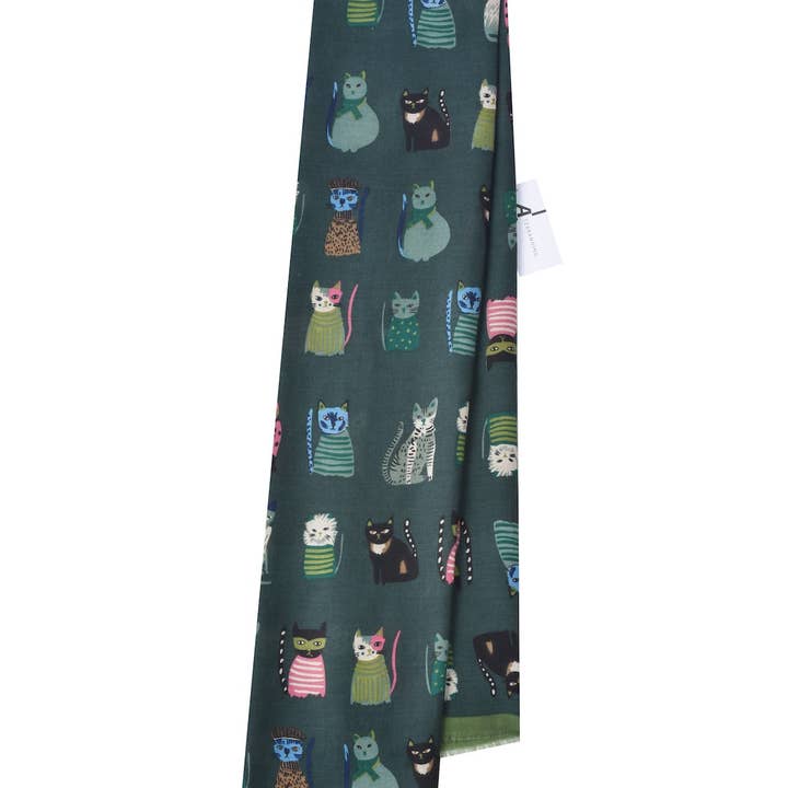 Funkyrel® Atzbranding Limited - Wholesale Sjaal - Dames - Scarvii sjaal met schattig cartoon kattenpatroon5