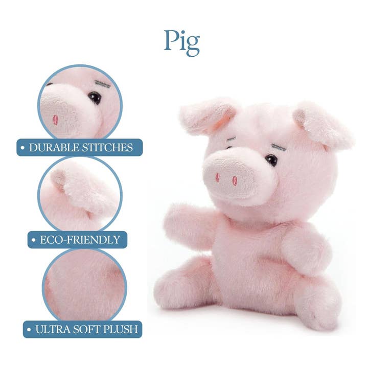 The Petting Zoo - Wholesale Stuffed/Plush Toy - Kids & Baby - 6" (16cm) Nuggetz Pig Farm Animal Collectible 2