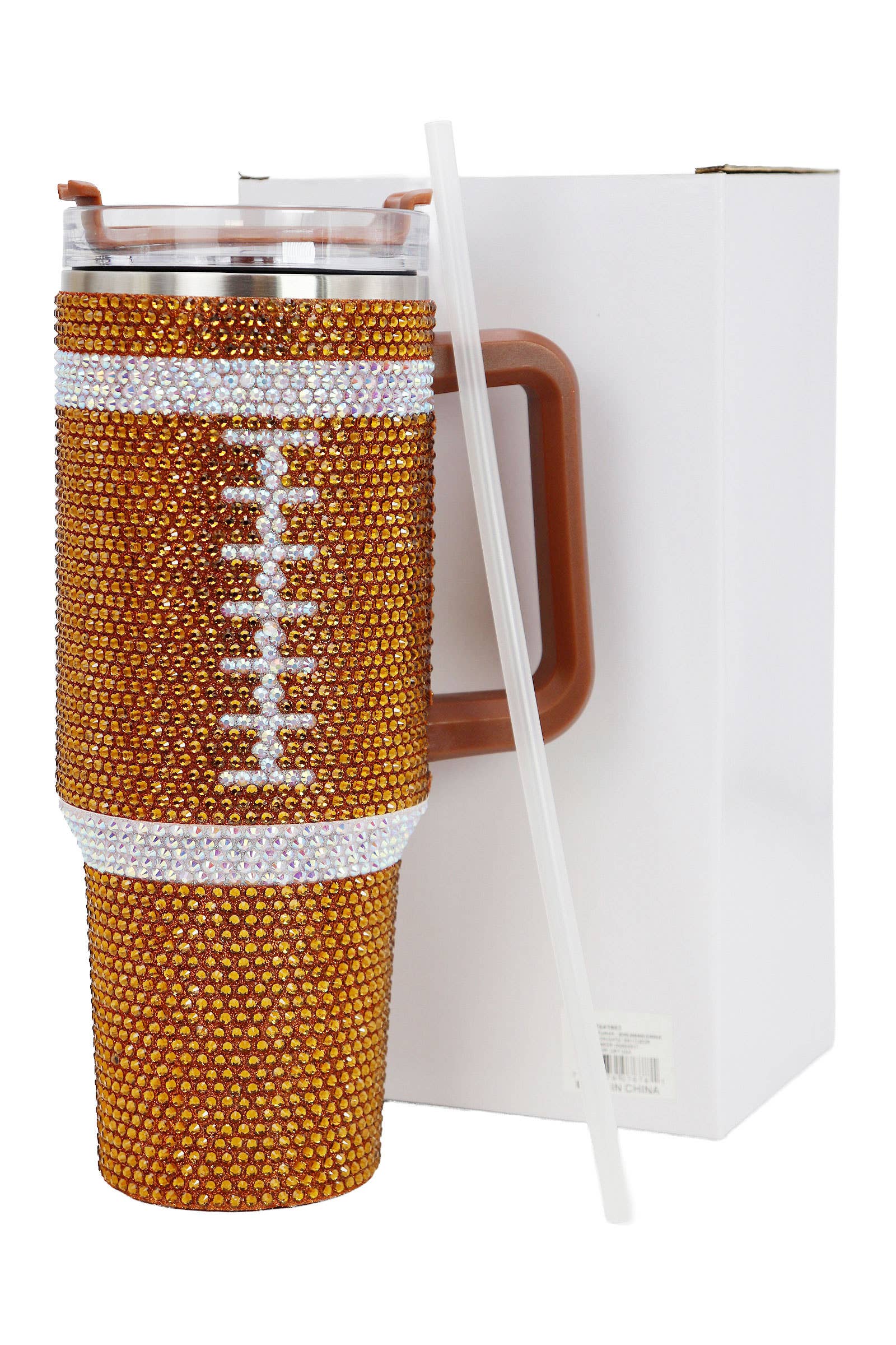 Cap Zone - Wholesale Insulated Mug/Tumbler - Football Gameday Bling Glam Insulated Tumbler5