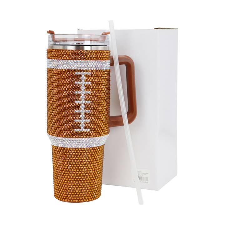Cap Zone - Wholesale Insulated Mug/Tumbler - Football Gameday Bling Glam Insulated Tumbler5