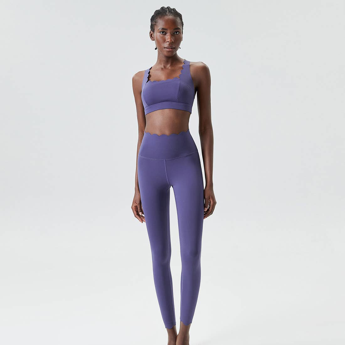 Sodalemon – wholesale Activewear set – Women′s – Women Seamless Yoga Set - Removable Cup Bra&Contoured Tights4