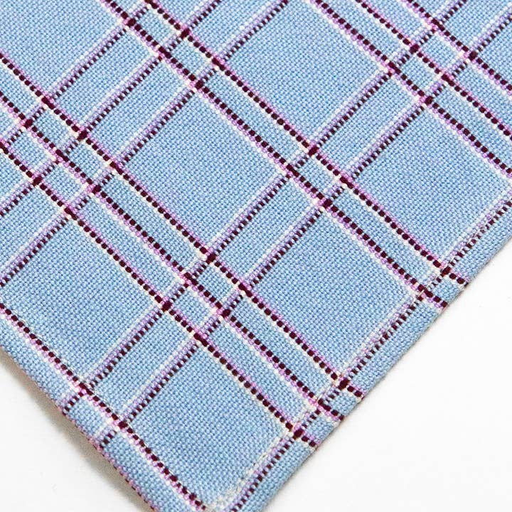 Archive NY - Wholesale Placemat - Set of 4 - Chiapas Plaid Light Blue Placemat