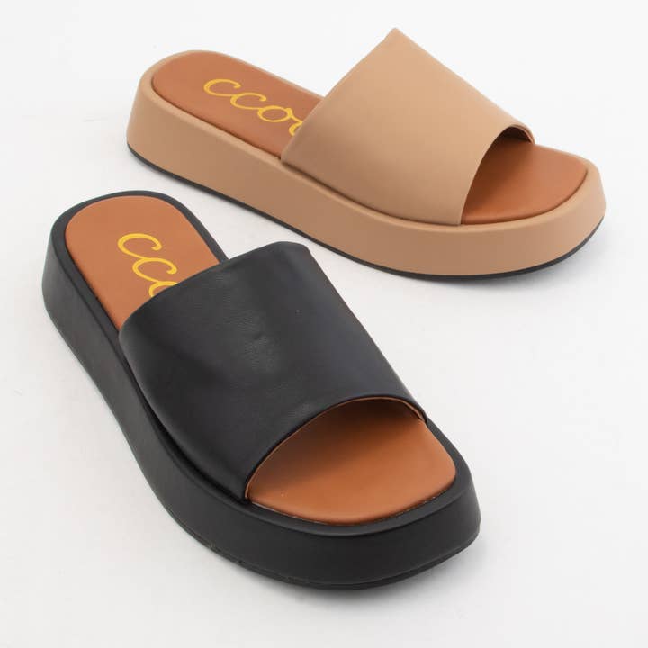 CCOCCI - Wholesale Sandals - Women's - TOVE CHUNKY PLATFORM SLIDE SANDAL