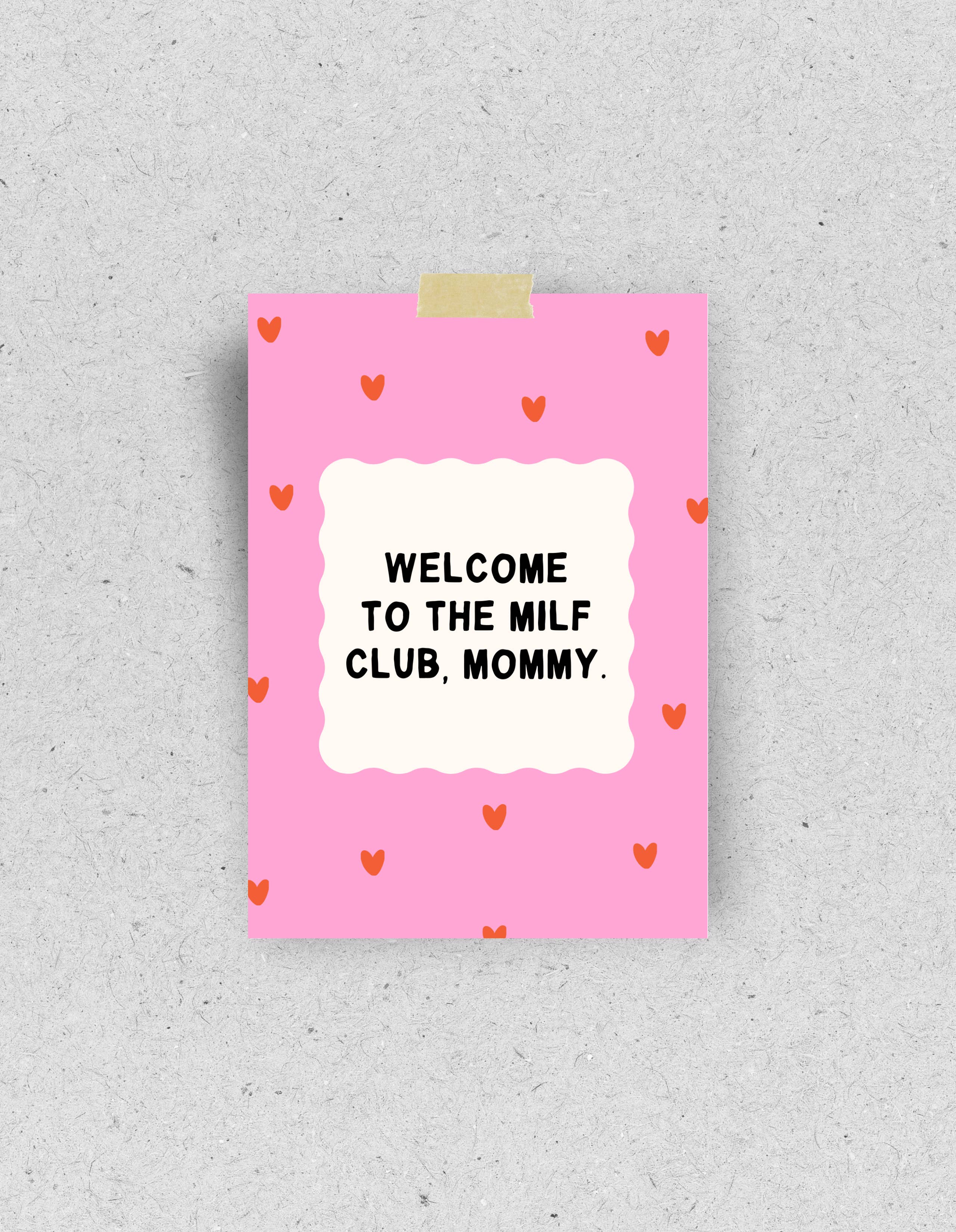 hellopinlin - Wholesale Postcard - Postcard "Welcome to the MILF Club, Mommy" | Recycled paper