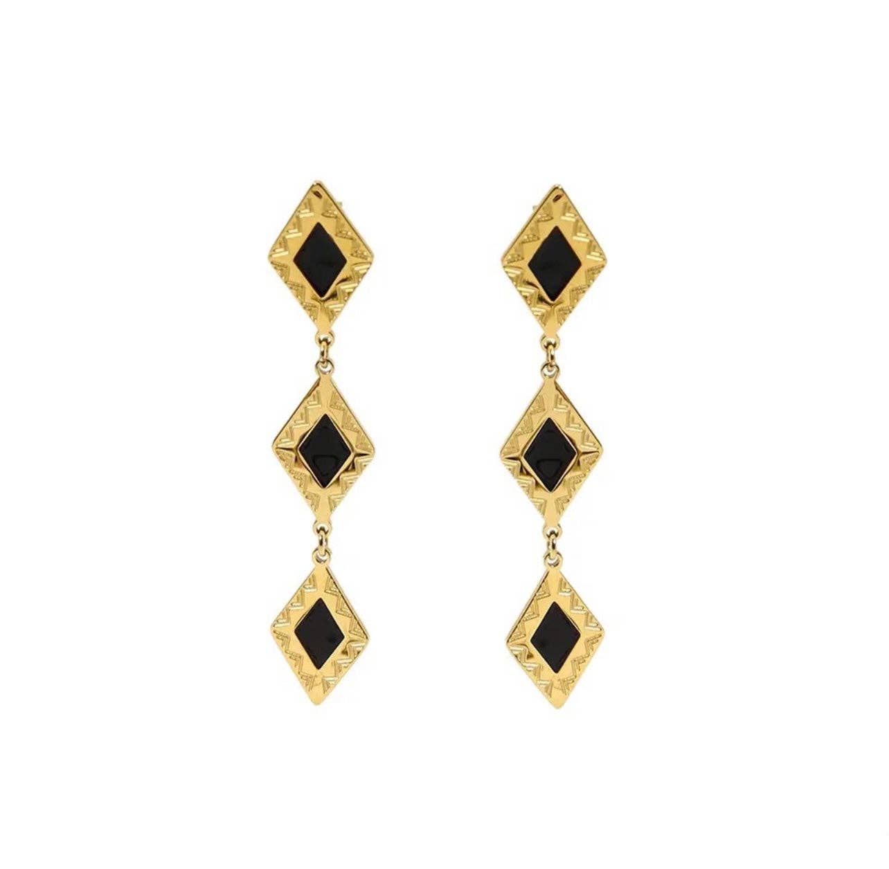 Omen Bazaar LLC - Wholesale Dangle Earrings - Helen Drop Earrings - Gold