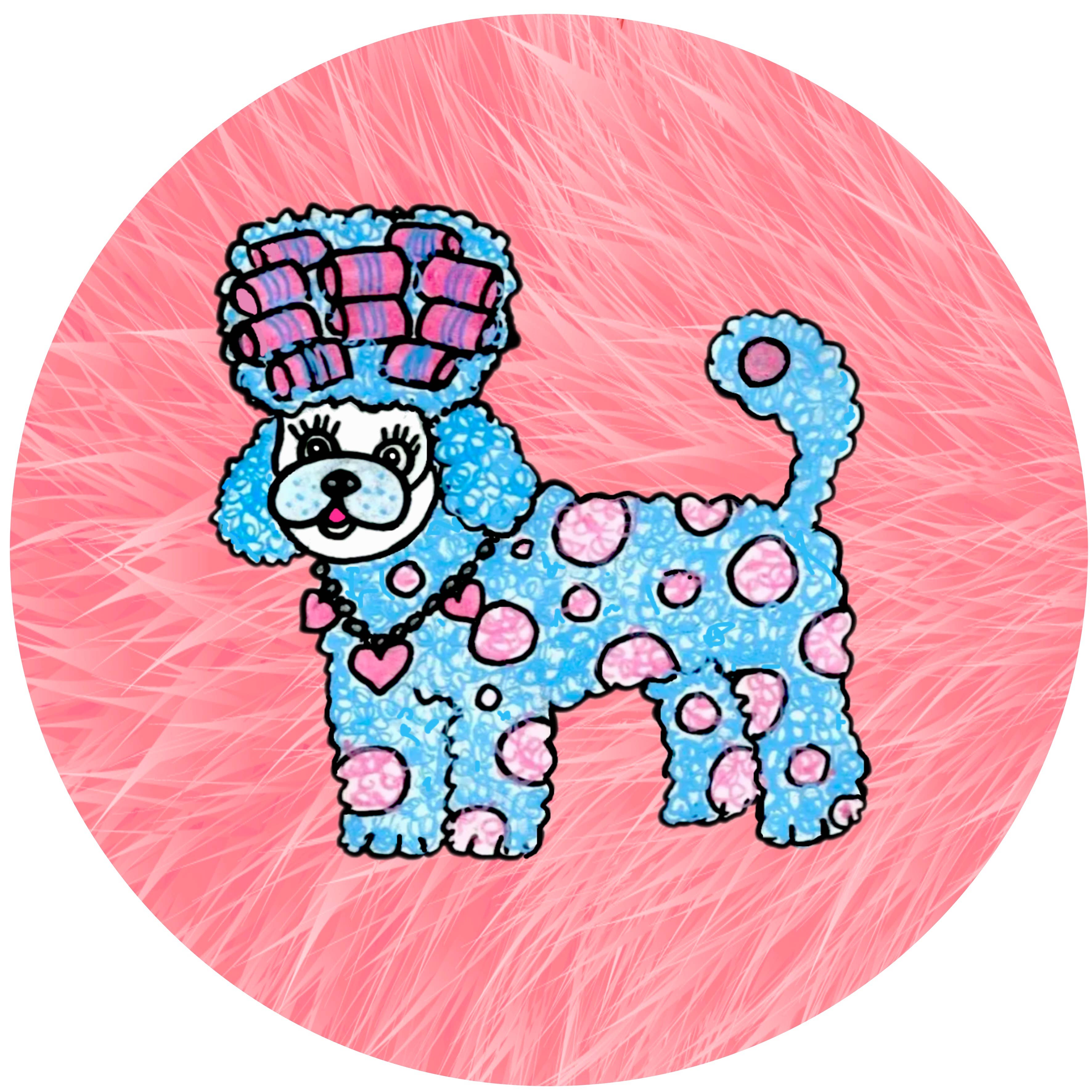 FunkyAdi - Wholesale Compact Mirror - Dog Print Round Magnets2