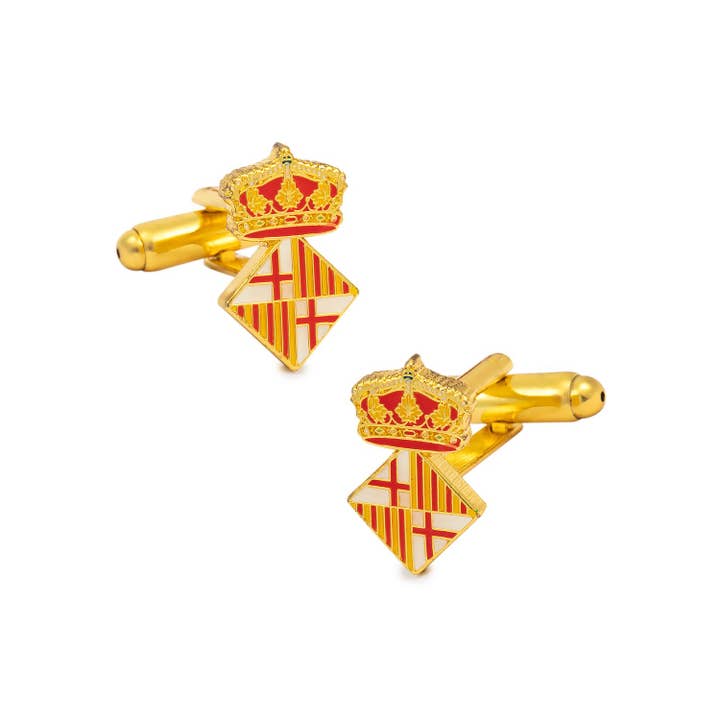 Manschettknappar Skjorta och Pin i Vapenskölden i staden Barcelona för wholesale av Beclosetoyou