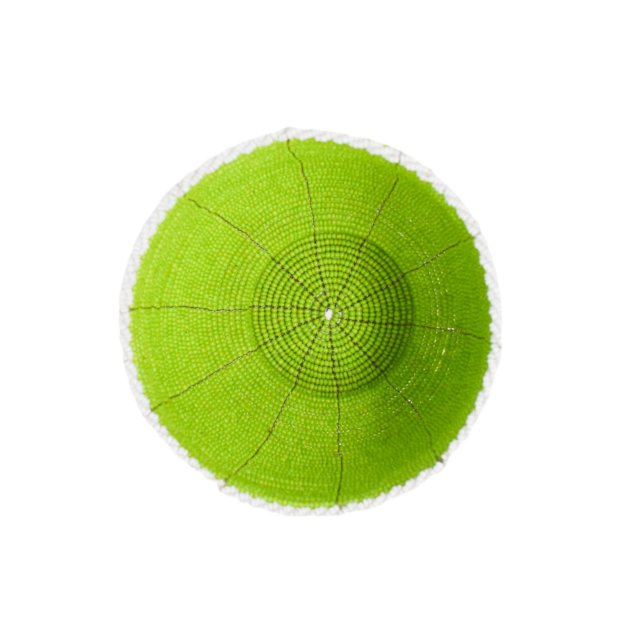 POPPY + SAGE - Wholesale Decorative Plate/Dish/Bowl - Beaded Bali Bowl - Lime1