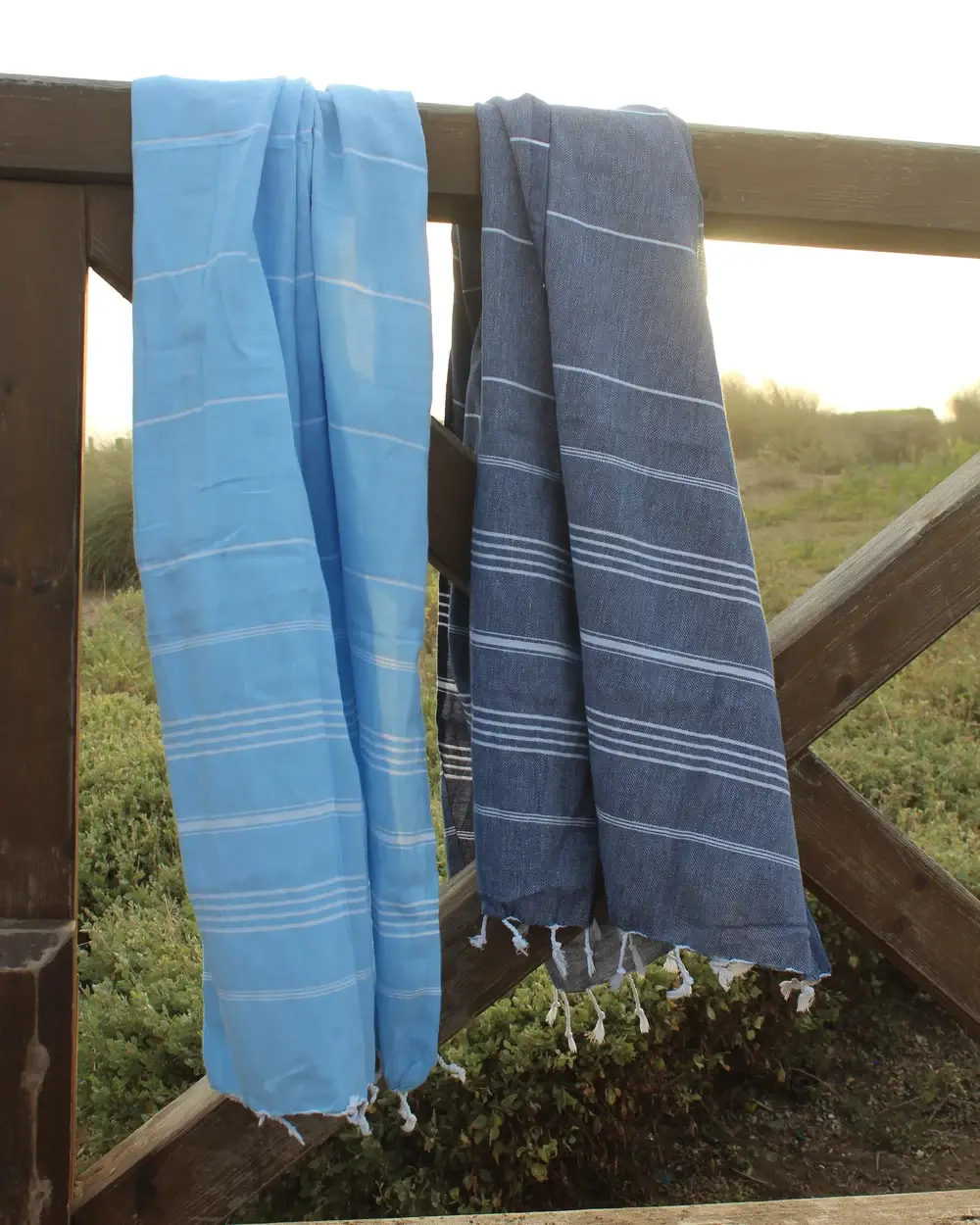 High crafty – wholesale Beach towel – 🧵 Classic Peshtemal – The Blues – Handwoven Turkish Towel2