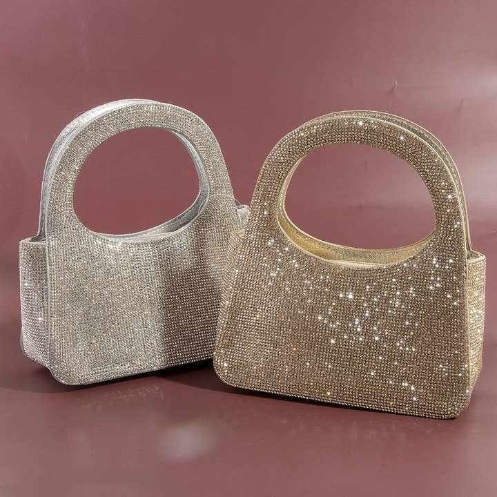 Full Rhinestone Studded Hand Bag for wholesale by Collections by Fame Accessories